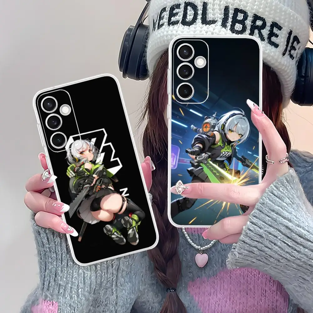 ZZZ Anby Demara Phone Case for Samsung Galaxy S25 S24 S23 S22 S21Plus FE Ultra Soft TPU Clear Shockproof Cover