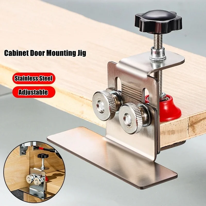 Stainless Steel Cabinet Door Mount Jig Portable Frame Fixture Wardrobe Bracket Household Furniture DIY Install Assembly Hardware