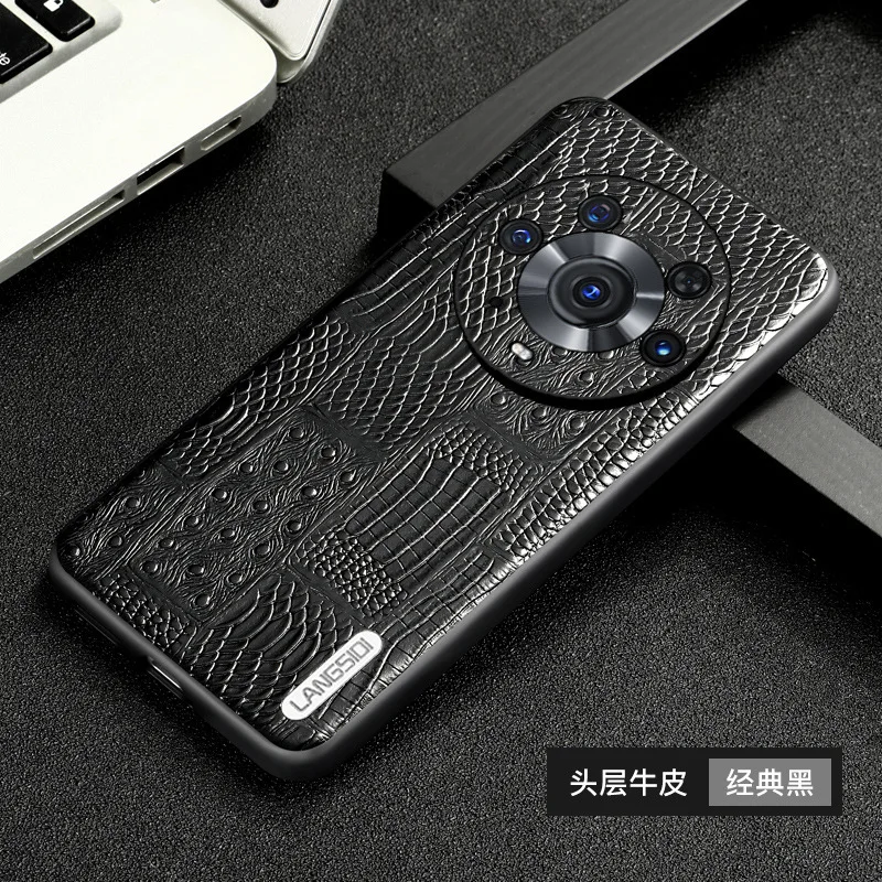 Langsidi Genuine Leather Mobile Phone Cases For Honor Magic 4 3 Pro Shockproof Back Cover Fundas For Magic4 Magic3 Pro Case
