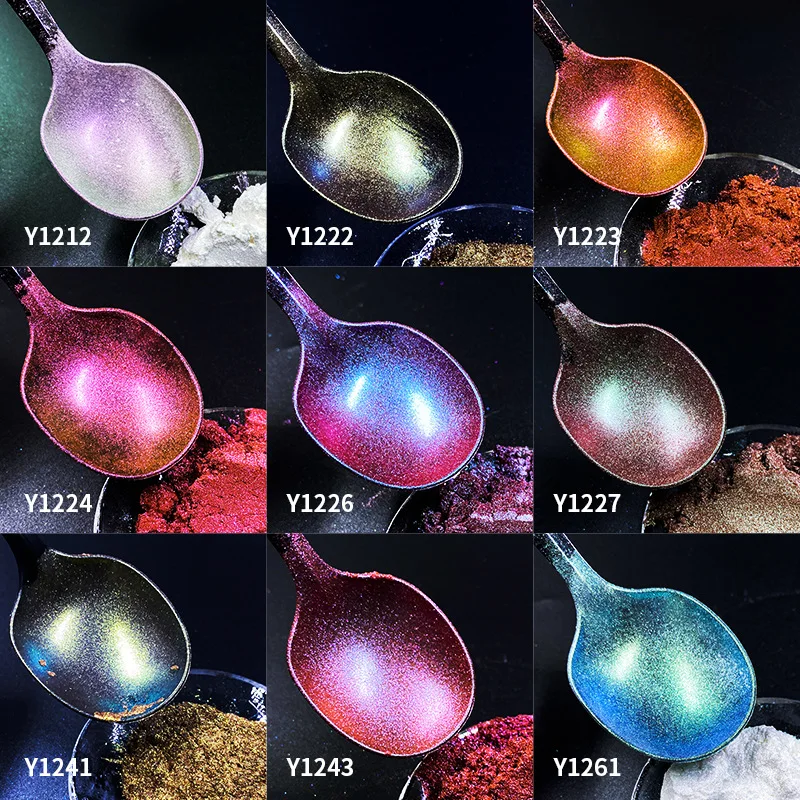 1 kg/Beutel Chamäleon-Farbverschiebungspulver – ultrapigmentiertes schillerndes Regenbogenpigment für atemberaubende Nagelkunst und Kosmetika