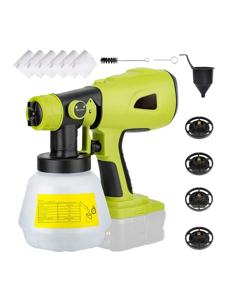 

L For Cordless Paint Sprayer Replacement For 20V Max Battery Handheld Electric Paint Sprayer With 1000ML Container