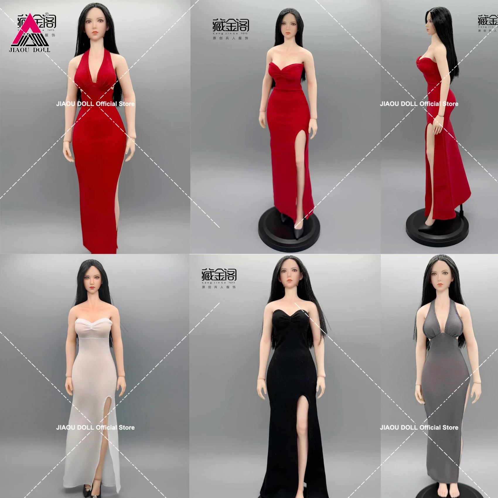 

CJG-077 1/6 Scale Evening Gown Long Dress Clothes Model Fit 12'' Female Soldier Action Figure Body Dolls