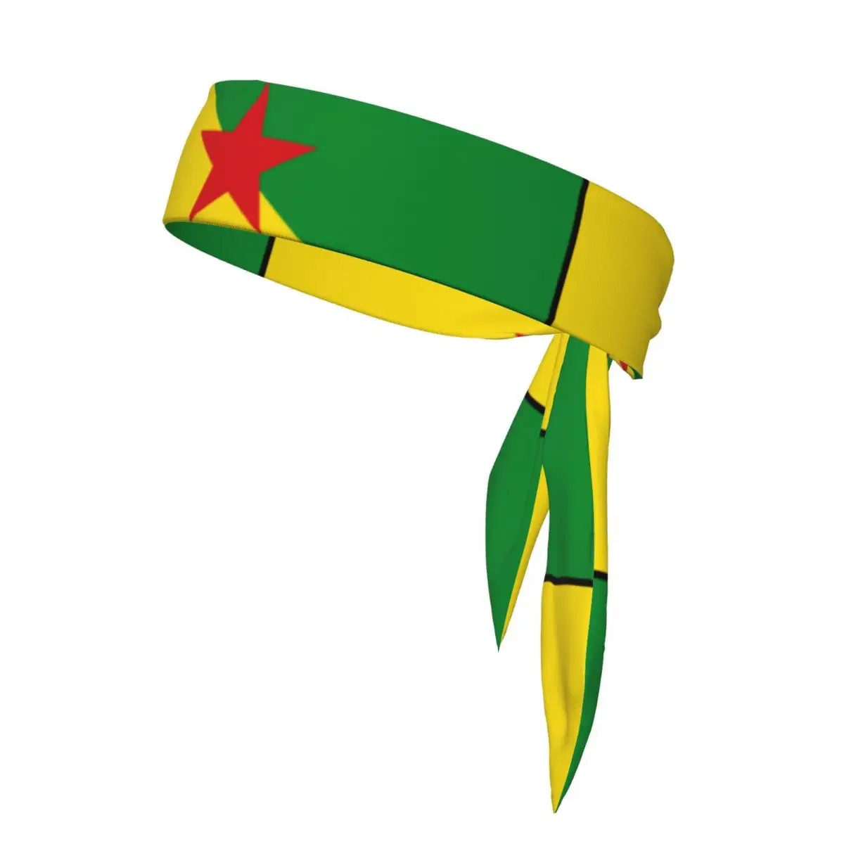 Tie Headbands French Guiana Flag Sports Head Band Athletic Sweatband Bandana Sweat Wicking