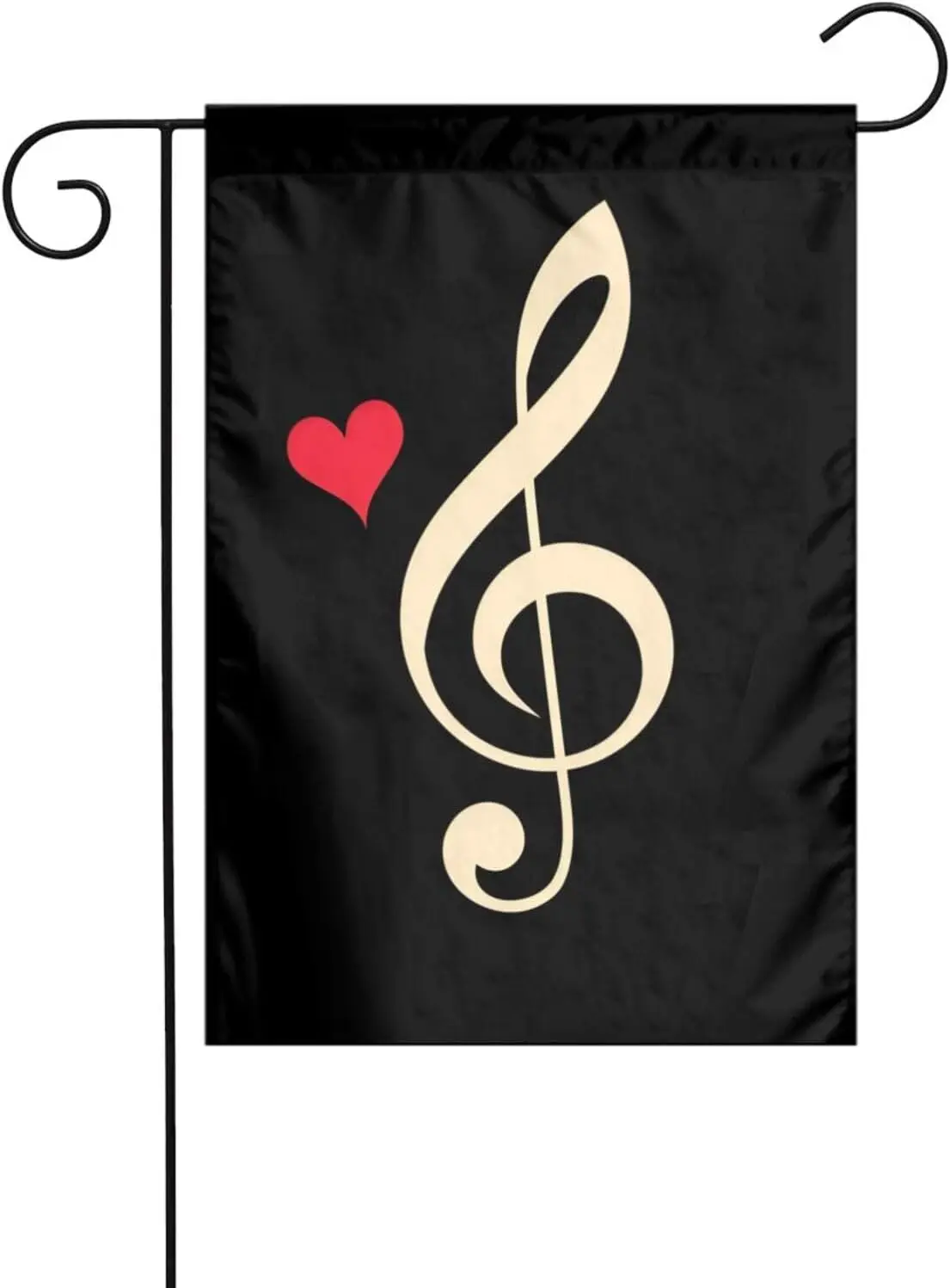 red heart musical note Garden Flags 12x18 Double Sided,Garden Flags for All Seasons, Garden Yard Banners for Seasonal Outdoo yyi