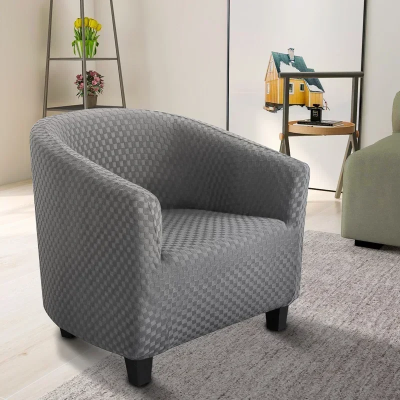 Blue Single Seat Sofa Couches Covers Club Tub Chair Cover Armchair Couch Cover Furniture Protector Slipcovers for Living Room