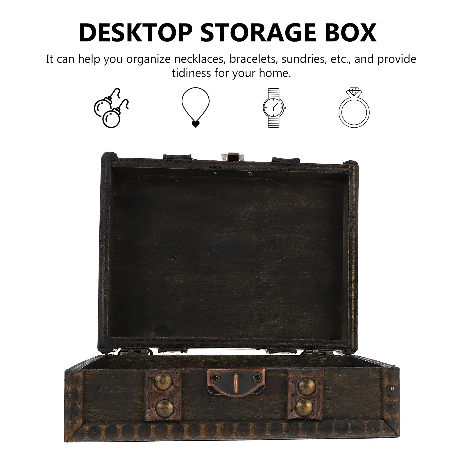 

1pc Creative Lock Storage Box Desktop Jewelry Holder Zinc Alloy Bead Organizer Household Trinket Container Home Tidy Solution