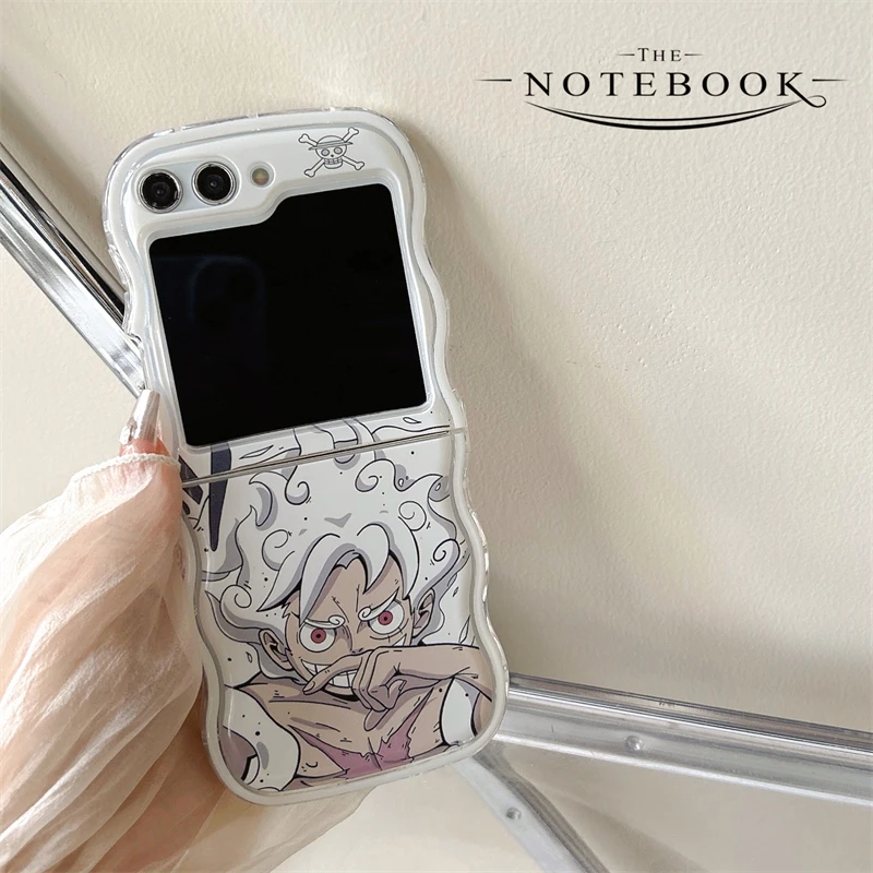 Cool Japan Anime One Piece Nika Luffy Gear 5 Phone Case For Samsung Galaxy Z Flip 7 6 5 Case Soft TPU Back Cover For Z Flip 3 4