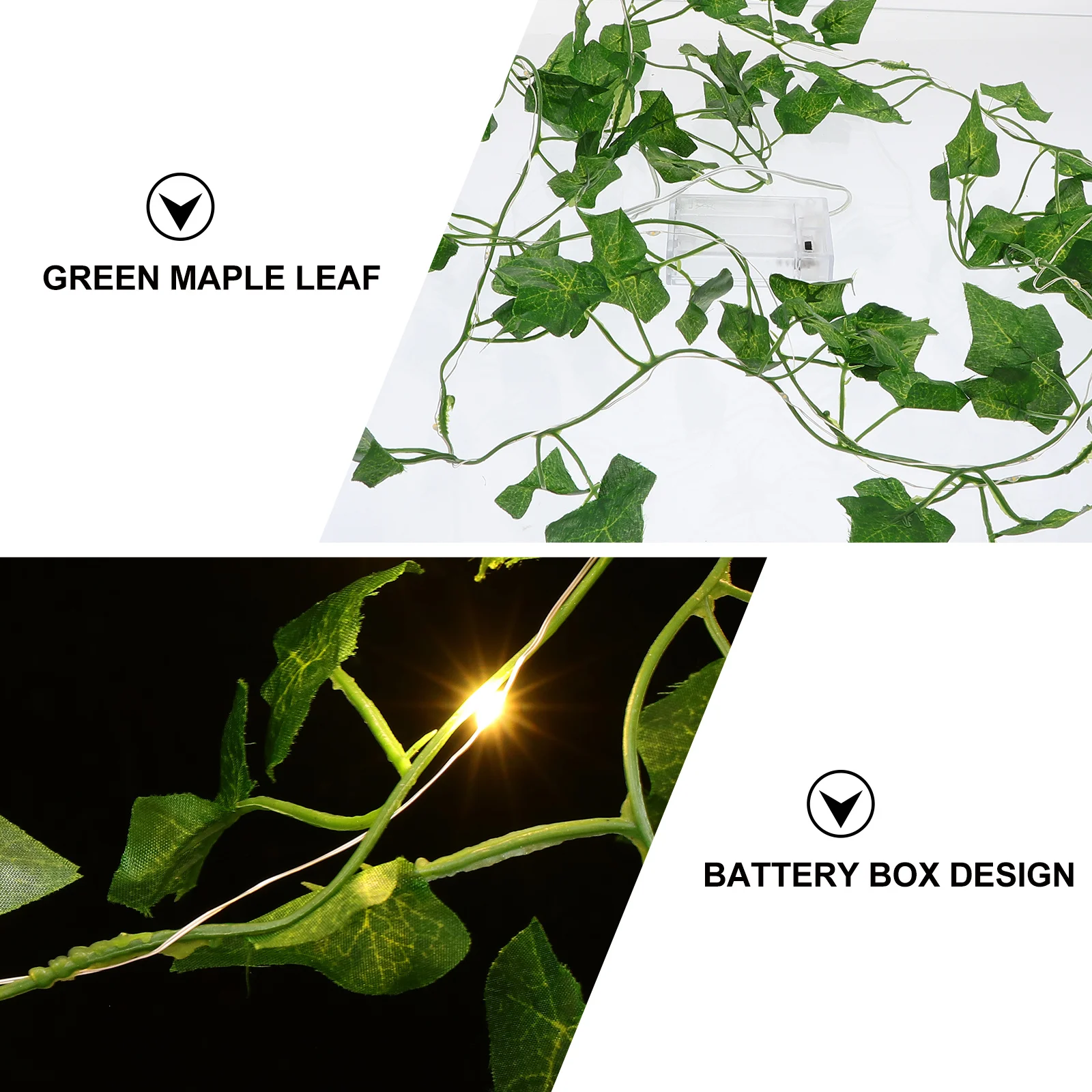 1 Buah Lampu Kawat Tembaga Led 3 Baterai Aa Imitasi Daun Maple Cahaya Hangat untuk Dekorasi Halaman Pesta Taman Rumah Natal