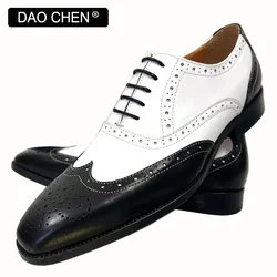 LUXURY BRAND MEN'S SHOES BROGUES CASUAL MAN DRESS SHOE LEATHER WING TIP CALSSIC FORMAL SHOES OFFICE WEDDING OXFORD SHOES FOR MEN