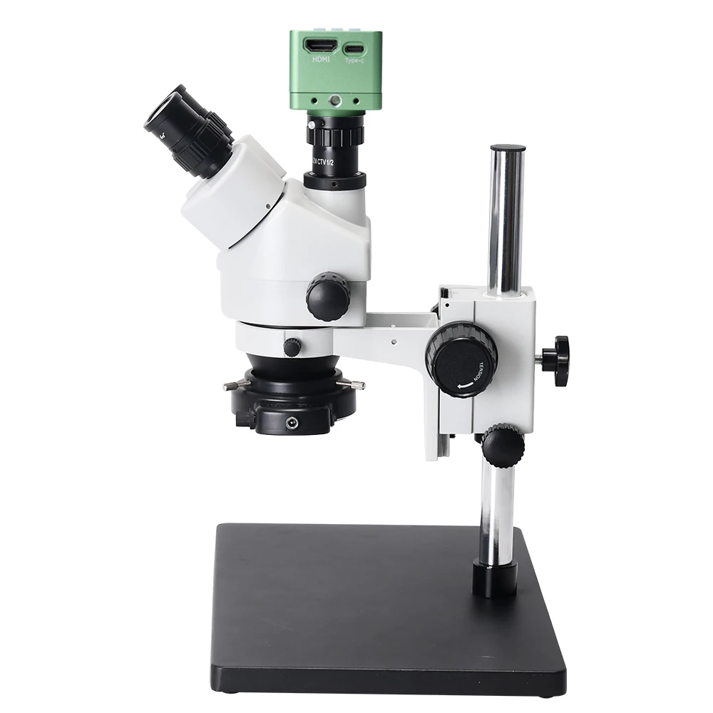 3.5X-45X 4K HD Video Camera Trinocular Stereo Microscope For For Mobile Repair Welding Electronics