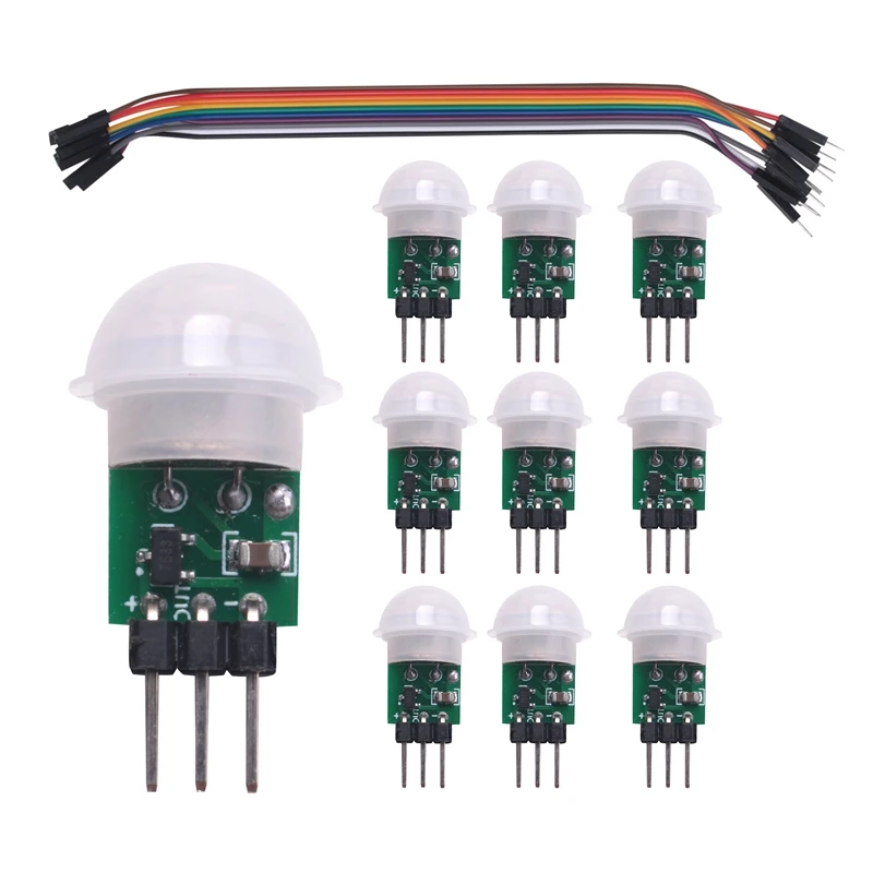 

10Pcs AM312 Mini Human Sensor Module HC-SR312 IR Pyroelectric Infrared PIR Motion Sensor Detector Modules