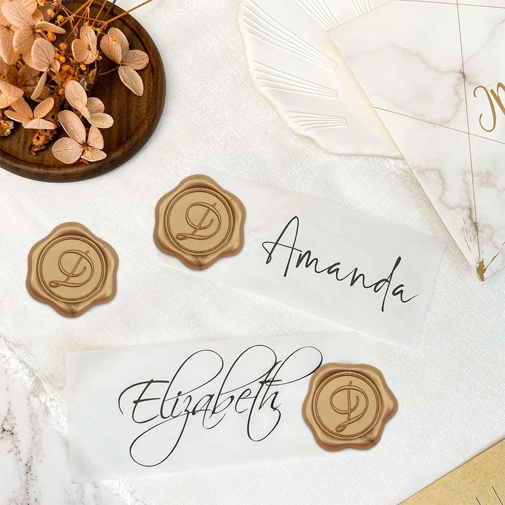 25pcs Alphabet Wax Label Stickers Bronze Self-Adhesive Wax Seal Stickers for Decorating Envelopes Wedding Cards and Gifts