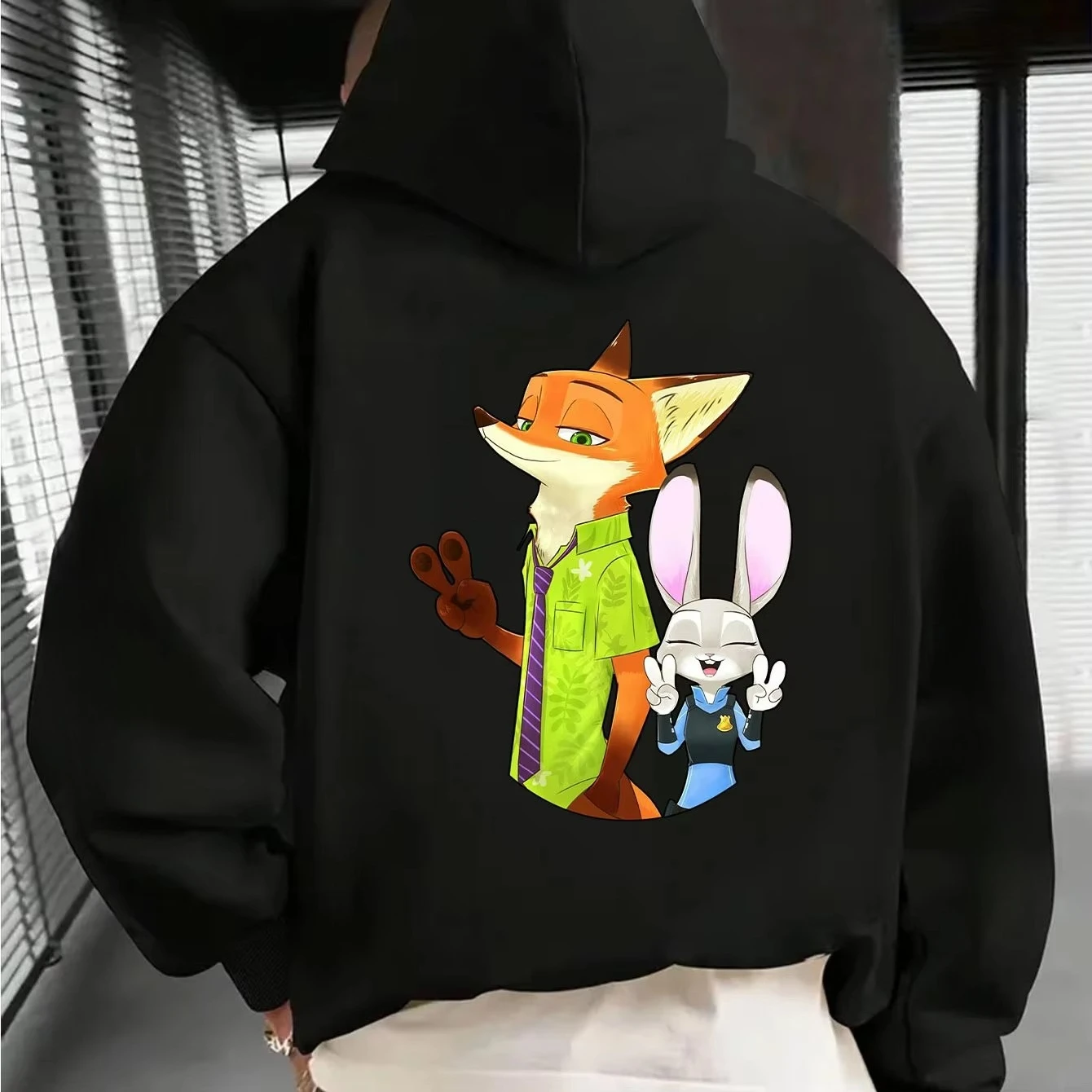 

Новая толстовка унисекс Disney Zootopia «Джуди» 2026 года, осенне-зимняя, повседневная, оверсайз, в стиле стритвир