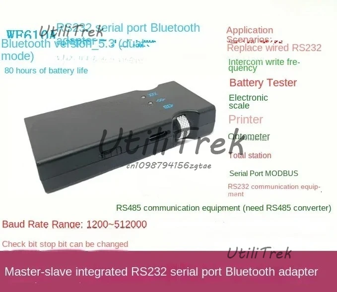 

WF610A Двухрежимный прозрачный принтер с эффектом RS232 Модуль беспроводного последовательного адаптера Bluetooth
