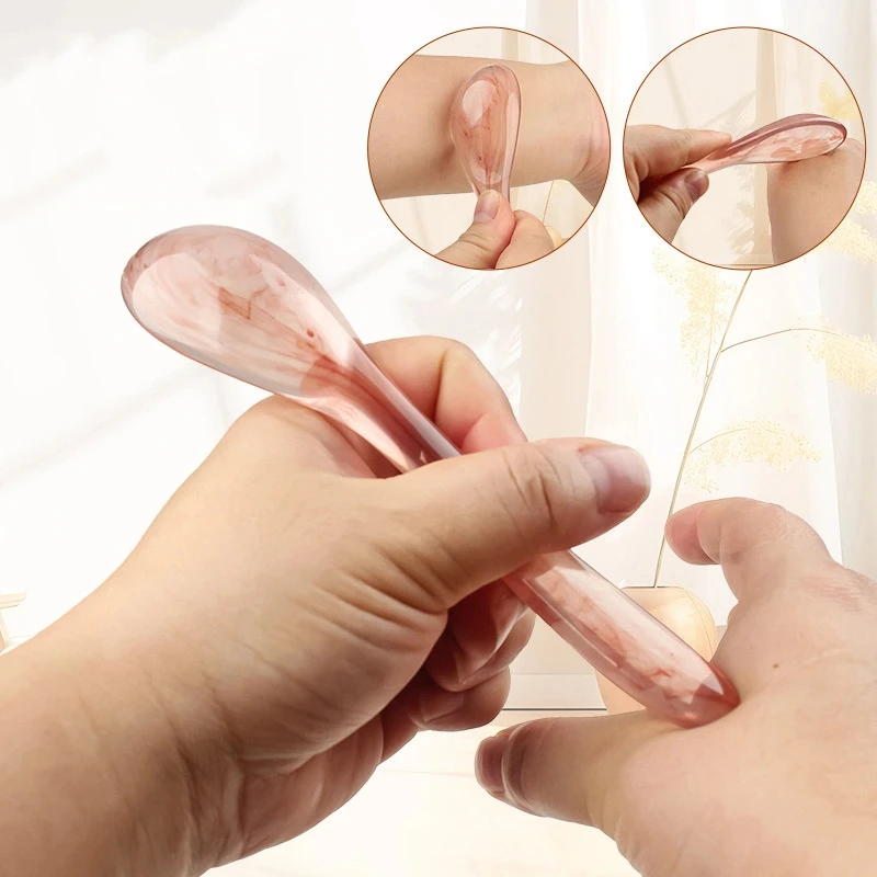 

Resin Massage Wand Spoon Body Gua Sha Tool Acupoint Pen Eye Massage Stick Cream Applicator Meridian Face Skin Care Tool
