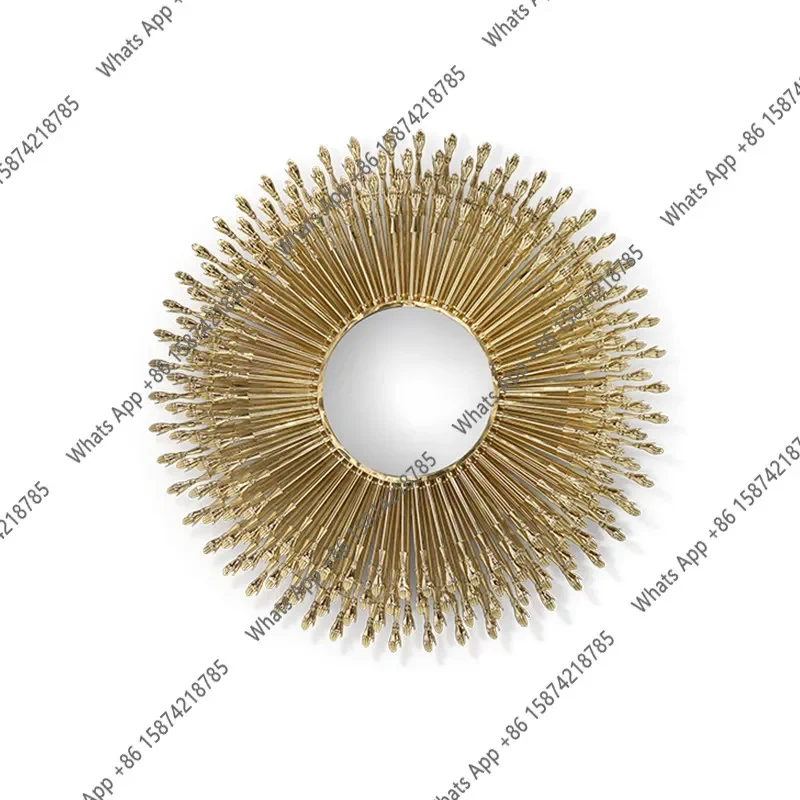 X6 Italian Light Luxury Stainless Steel Round Decorative Mirror Household Senior Designer Villa Living Room Enigma Mirror