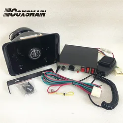 200W Vehicle Warning Alarm Horn Car Police Siren with Microphone Loudspeaker Emergency Amplifier Alarm PA System CJB-200W Siren