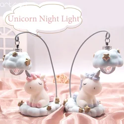 Luz Led de noche con diseÃąo de unicornio para niÃąos y niÃąas, lÃĄmpara de mesa con bonito dibujo animado, color rosa y azul, ideal para regalo, dormitorio, junto a fiesta
