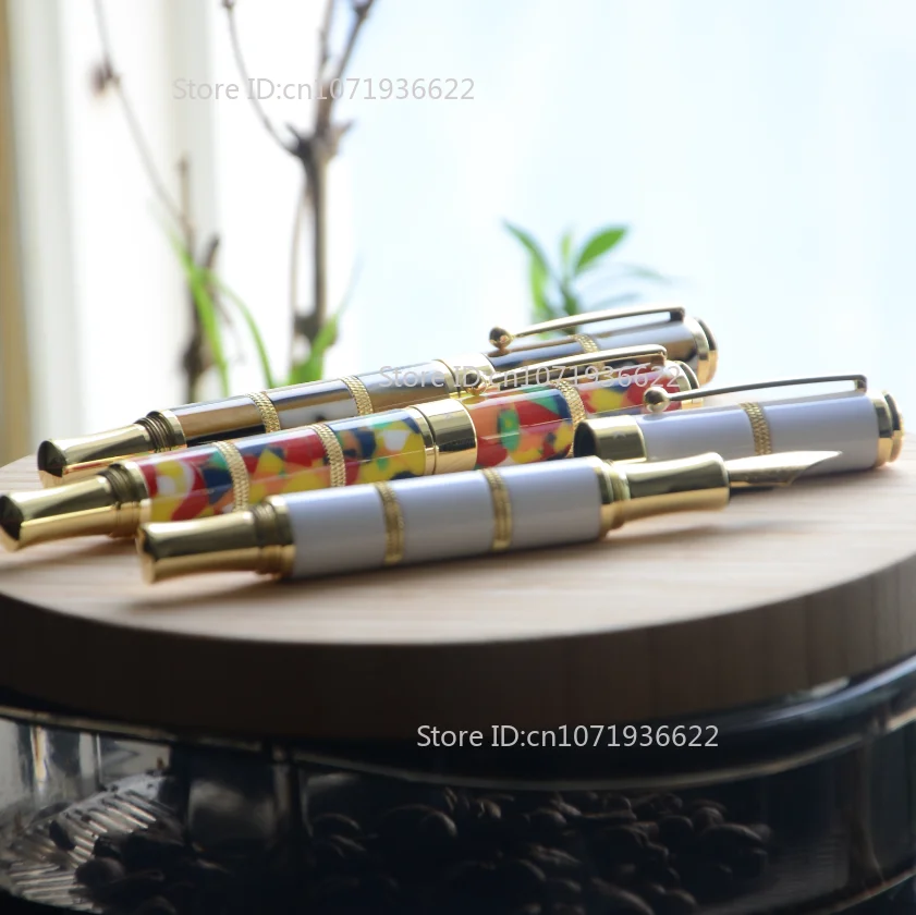 Benovel Creative 12 Colors 8K Gold-plated Rotating Unzipper Funny Resin Fountain Pen NO.6 EF/F/M Nib Writing Business Gift