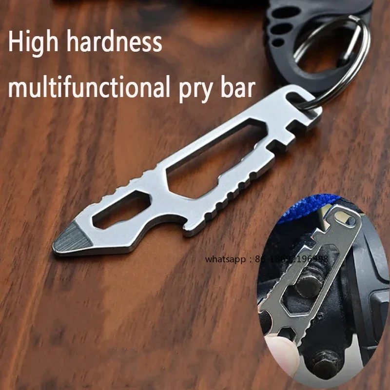 NEW MINI Multifunctional Tainless Steel Pry Bar, New Mini EDC Hex Wrench, Bottle Opener, Portable Outdoor Bicycle Repair Tool