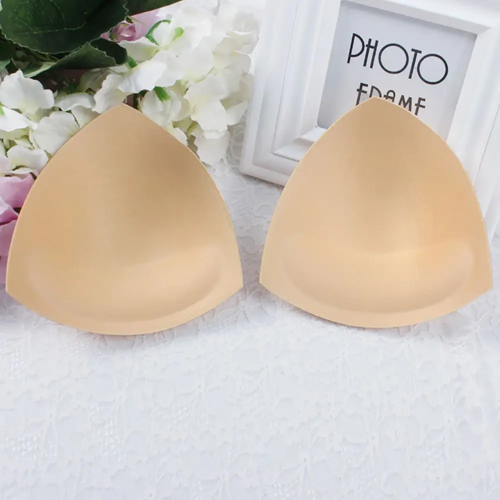 Removeable Inserts Cups Female Bikini Triangle Bra Padding Chest Enhancers Sponge Bra Pad Intimates Accessories