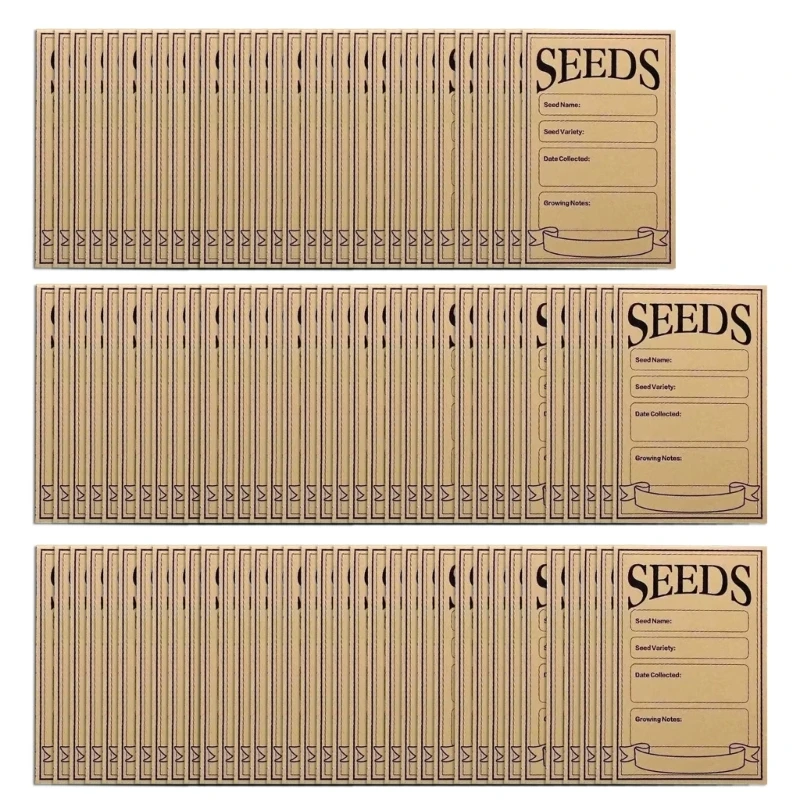 100Pcs Paper Seed Envelopes 3x4.7Inch Seed Coin Envelopes Bags for Seed Sample Travel Collection Snacks Storage