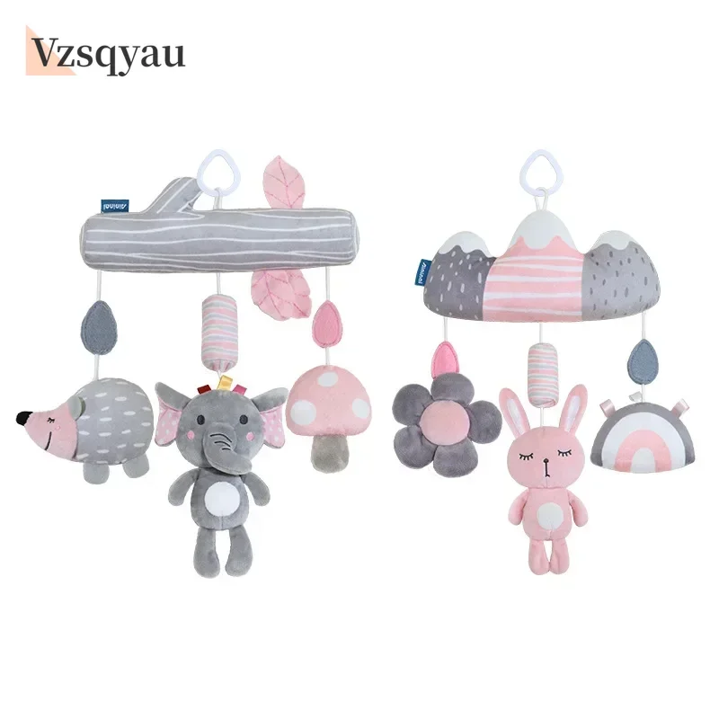 柔らかい幼児ベビーベッドベッドベビーカー携帯ぶら下げガラガラ赤ちゃん知育玩具脳発達ハンドグリップかわいいぬいぐるみのおもちゃ