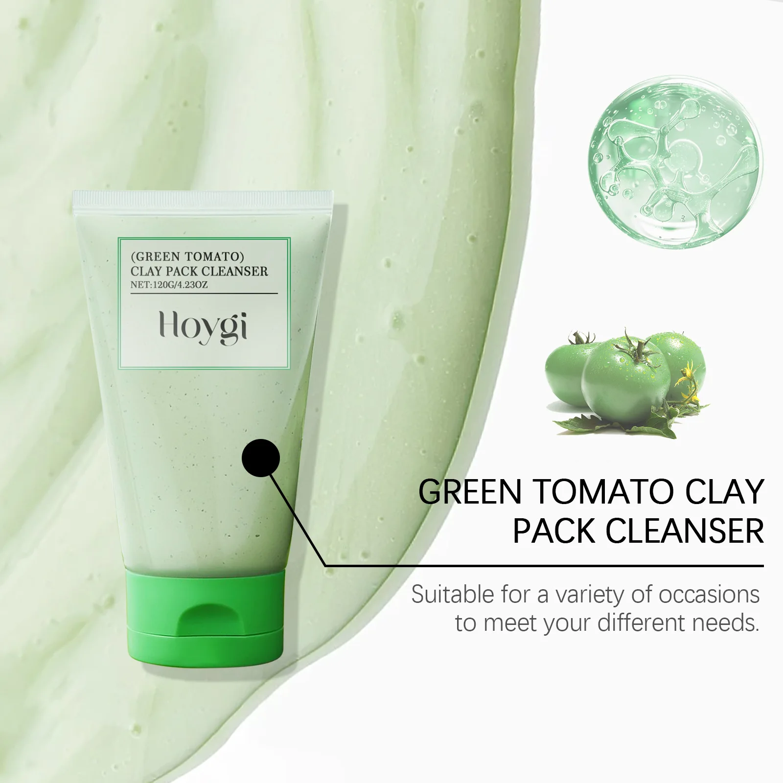 Refreshing and Nourishing Hoygi Green Tomato Cleansing Foam for Moisturized and Soft Skin Hydrating and Moisturizing Skin