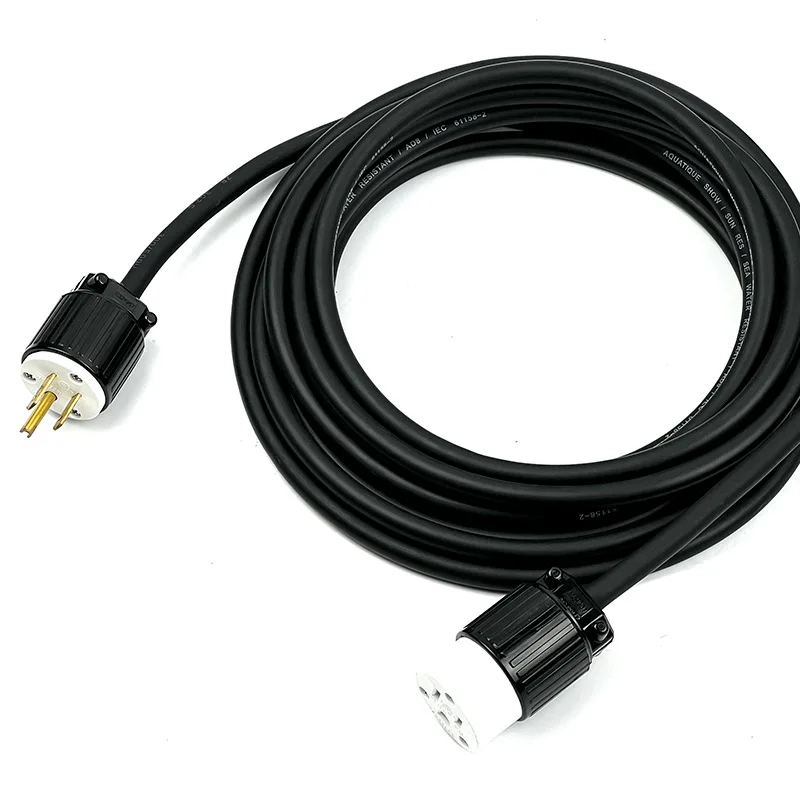 12 AWG Power Cable with L5-20 Connectors 3-Core Rubber Extension Cord NEMA Female End USA Plug Standards