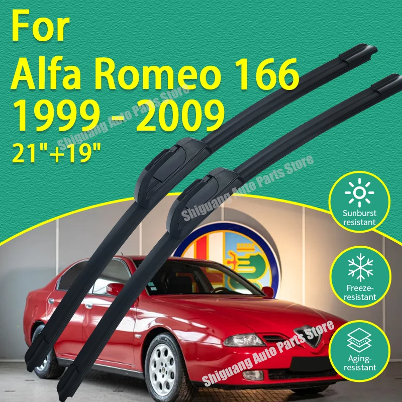 

Front Silicone Coating Wipers for Alfa Romeo 166 1999 - 2009 Car Wiper Windshield Windscreen Blades Accessories 2000 2001 2002