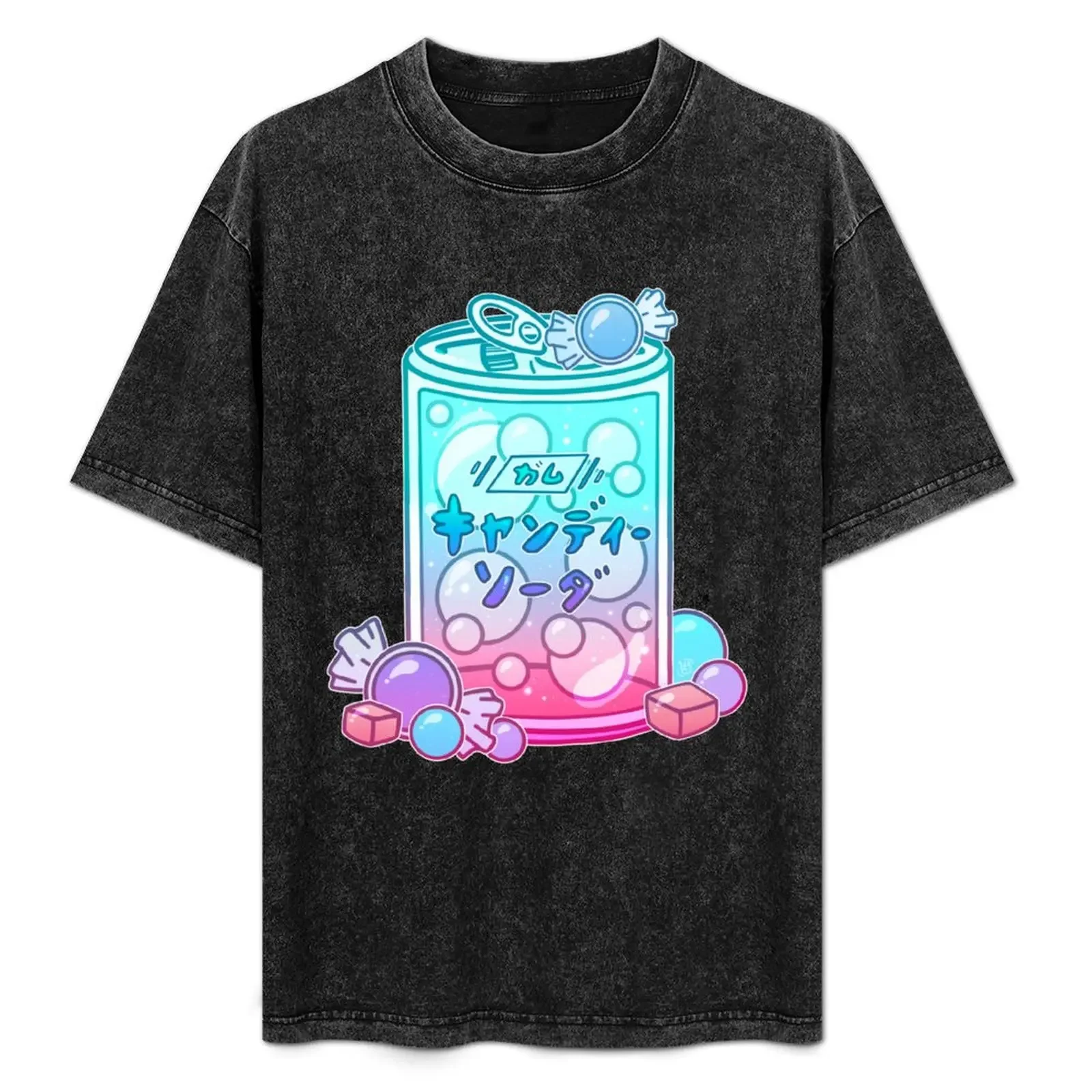 

Bubblegum Soda T-Shirt anime blacks graphic tee shirt slim fit t shirts for men