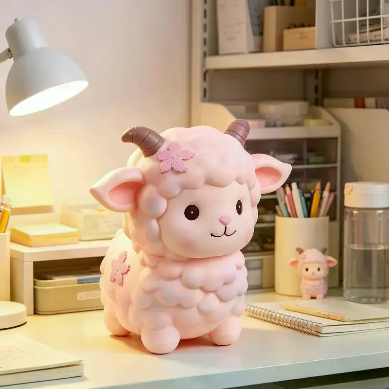 Creative Lamb Shaped Piggy Bank Kids Gifts Anti Drop Function, Large Capacity For Storing And Receiving Gifts