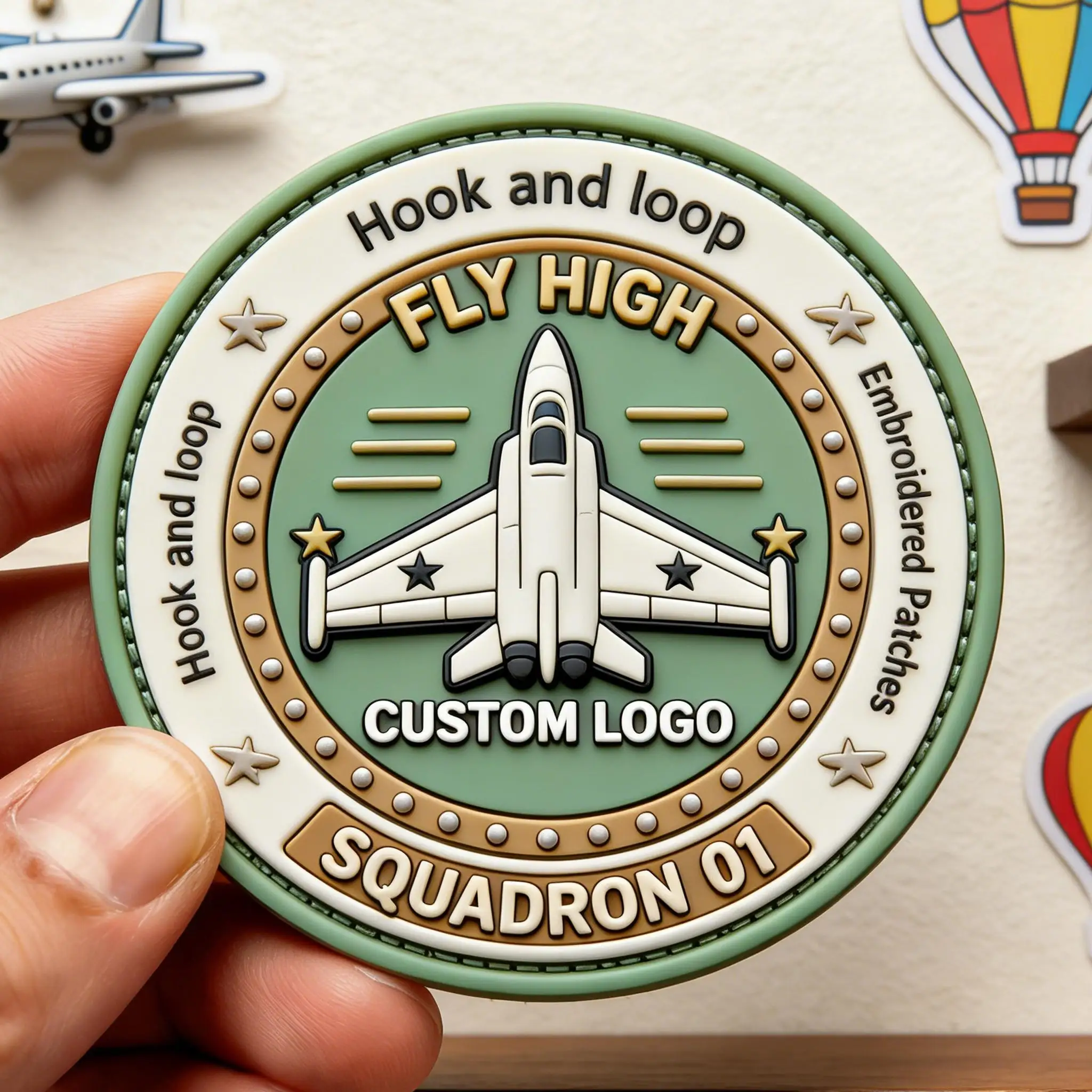

Custom PVC Rubber Patch Sew-On with Hook And Loop Stickers DIY Badges for Clothing Garment Hats Bags - Clothing Patches