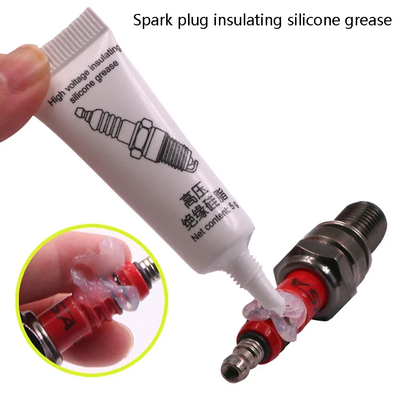 3pcs Car Spark Plug Insulating Grease High Voltage Insulating Ignition Coil Silicone Grease Temperature Corrosion Resistance