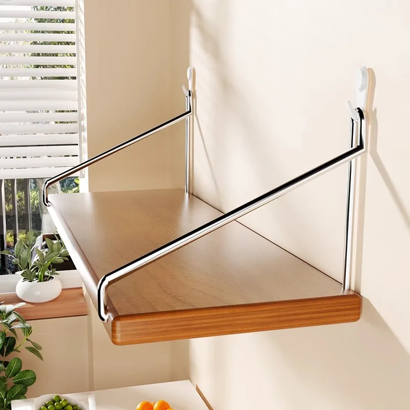 

Wall Mounted Shelf with Triangle Bracket Wooden Board for Living Room Bedroom Storage