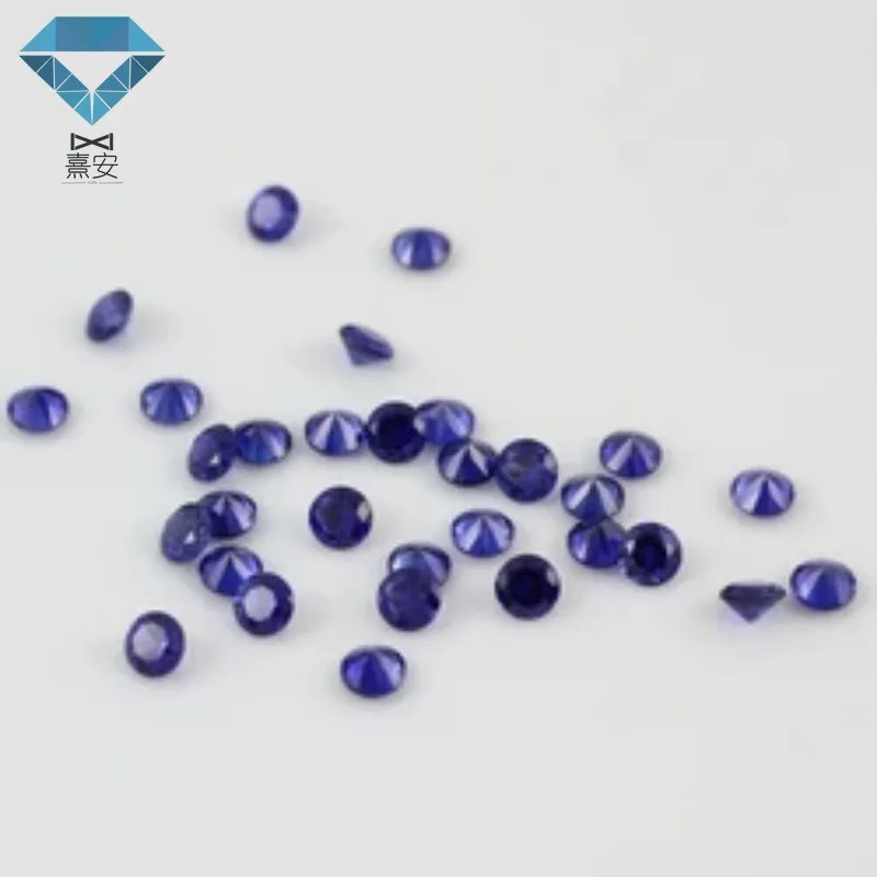 100pcs Corundum Dark Stone Loose Lab Created Russia Synthetic Sapphire 2mm Blue Small Loose Sapphires XIAN Gems Factory Directsa