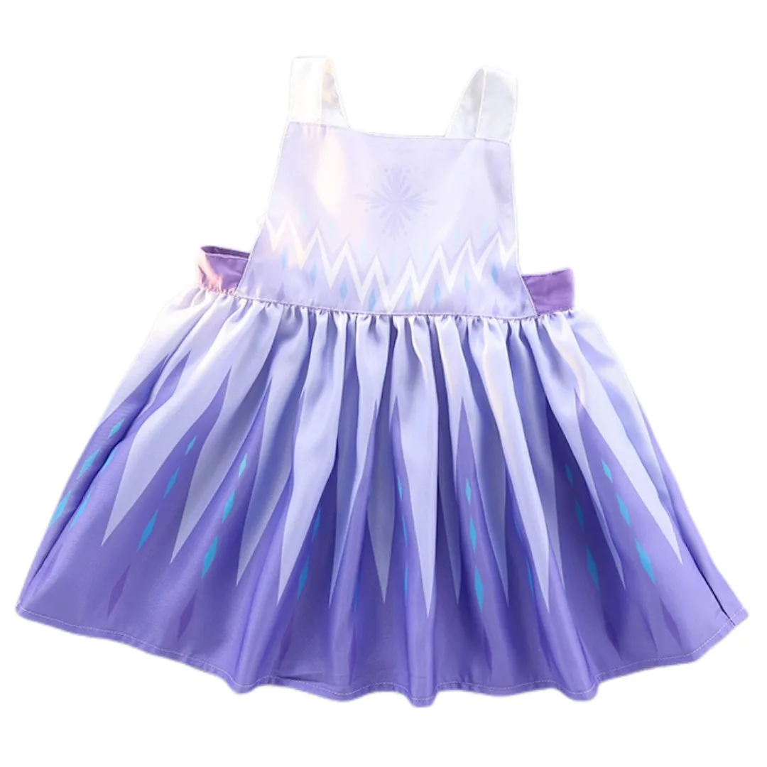 Children's Aprons Baby Painting Overalls Covers Baby Girls Waterproof Eating Bibs Cute Princess Design Kids Colorful Bibs Aprons