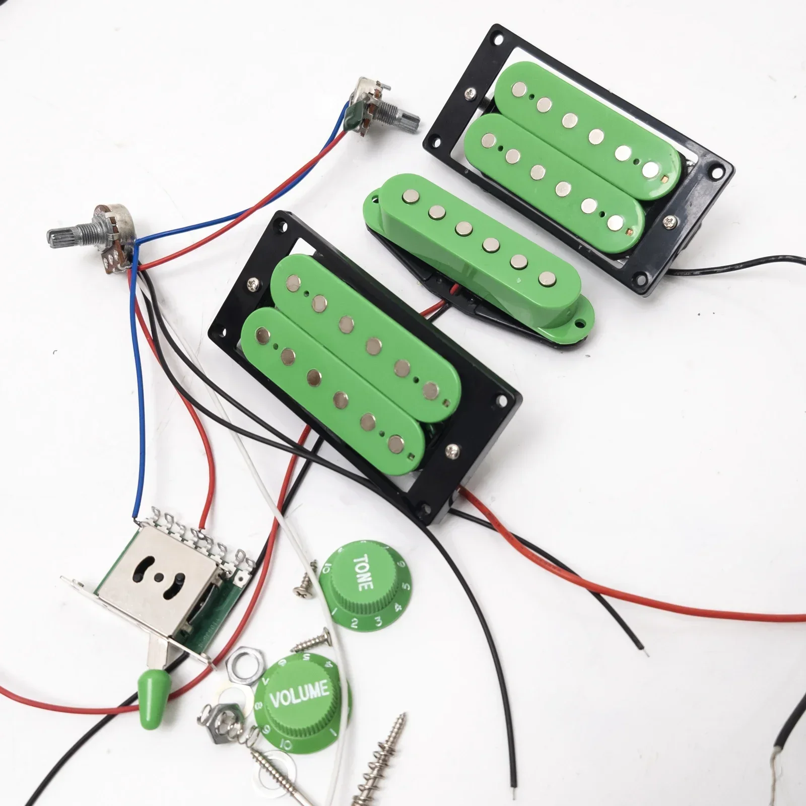 Yue Yun Music Store-Discount Hot Sale-Electric Guitar Pickups Set Prewired Loaded 1V2T HSH