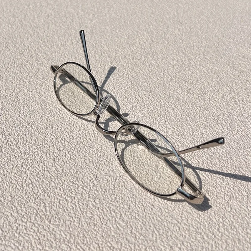 

Y2K женские винтажные овальные металлические очки для близорукости, популярные маленькие овальные очки для близорукости, очки с защитой от синего света, украшения от 0 до -4,0