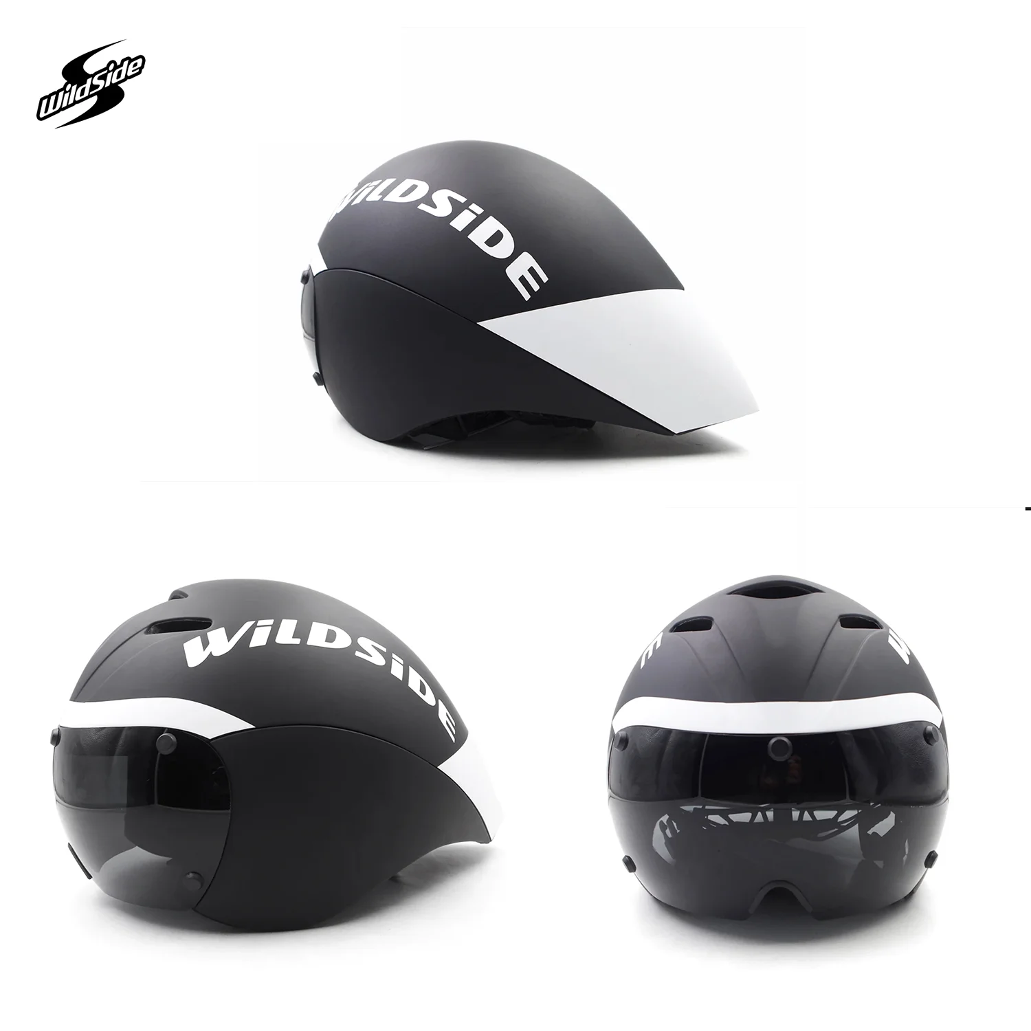 Wildside TT bicycle helmet Breaking wind endurance race triathlon Replaceable spectacle lens Mountain downhill bike helmet