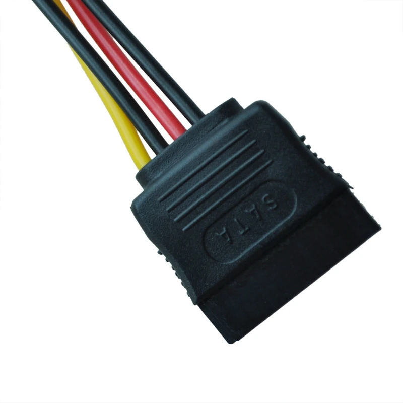 Adaptador de Cable divisor Y de alimentación SATA, 3x6 pulgadas, M/F (Cable de alimentación)