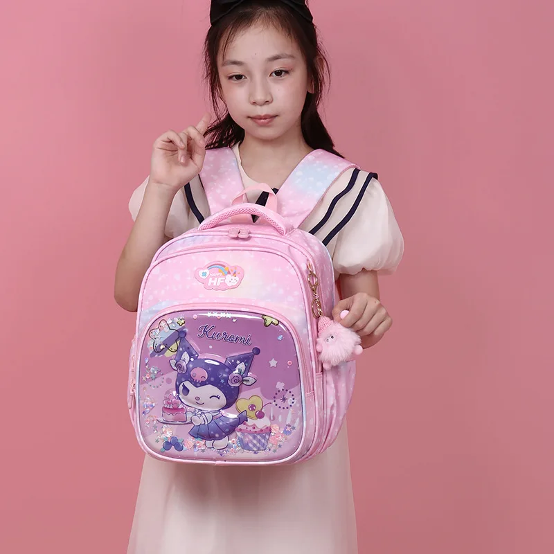 Sanrio Kulomie Cartoon Fashion Sequins Student School Bag Cute Hard Shell Children's Lightweight Waterproof Children's Backpack