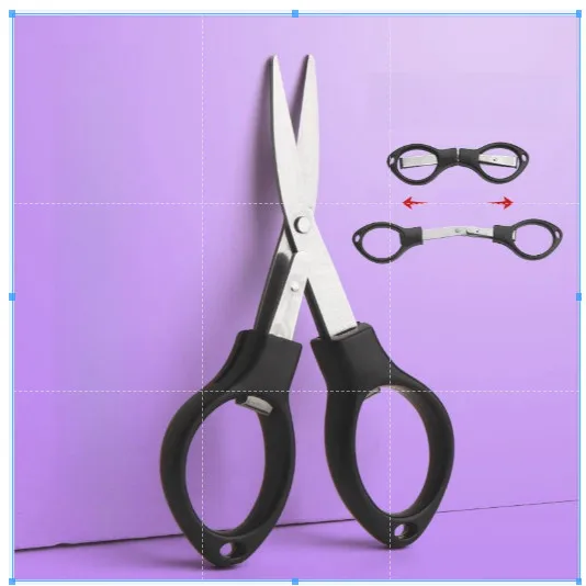 Ciseaux pliants colorés lame de polissage tranchante conception ergonomique Portable voyage ciseaux de pêche en acier inoxydable papeterie