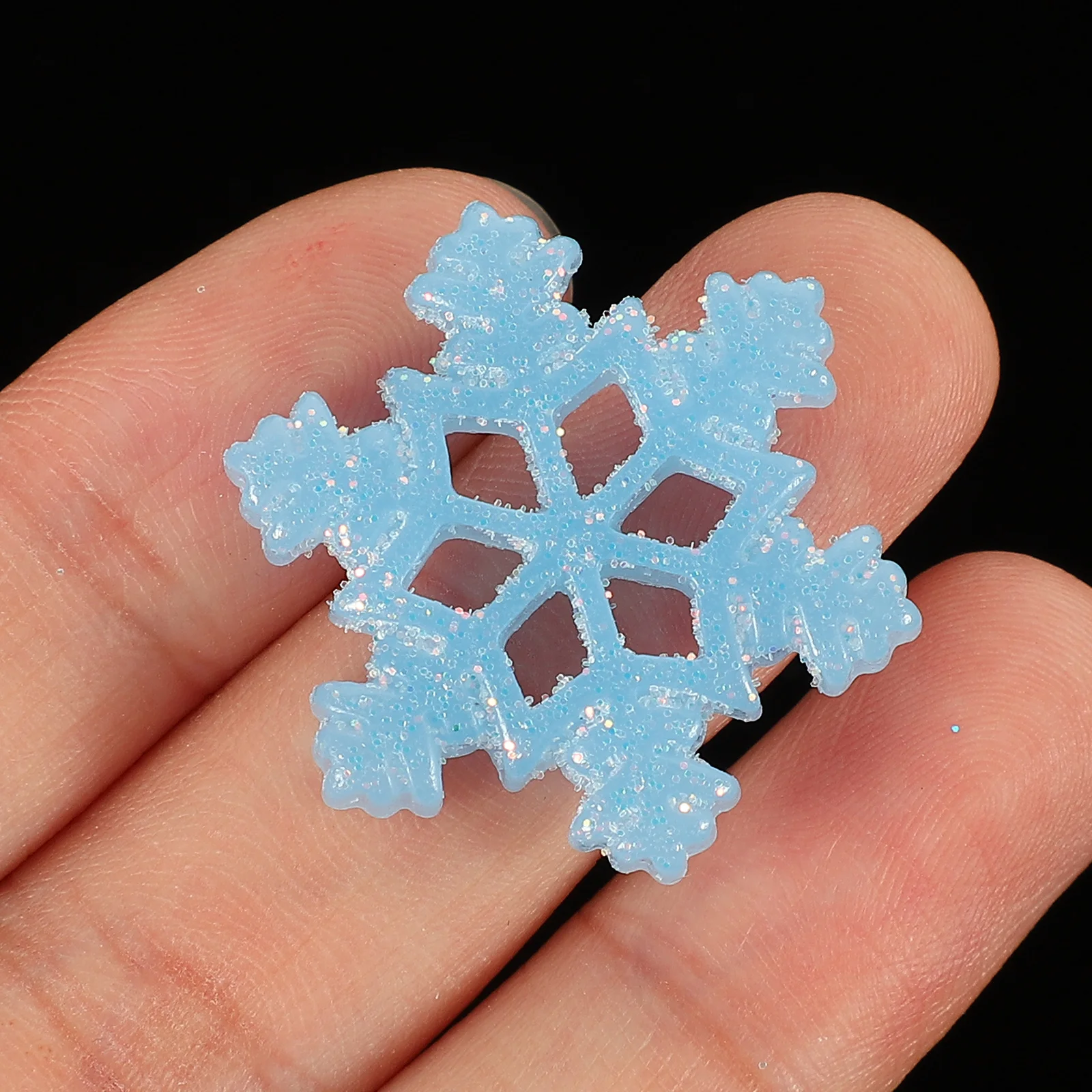 

80Pcs Multi-Function Resin Snowflake Charms DIY Phone Case Decorations Flatback Xmas Craft Supplies Resin Charms
