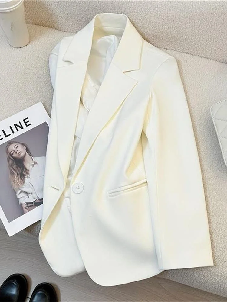  F Casual para o Dia a Dia, Estilo Deusa E, Manga Longa, Top de Escritório Limpo e Moderno para Primavera...