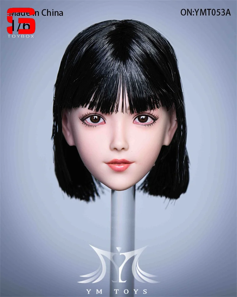 YMTOYS YMT053 1/6 Lovely Loli Head Sculpt Hair Transplant Head Carving Fit 12'' Girl Action Figure Body Dolls