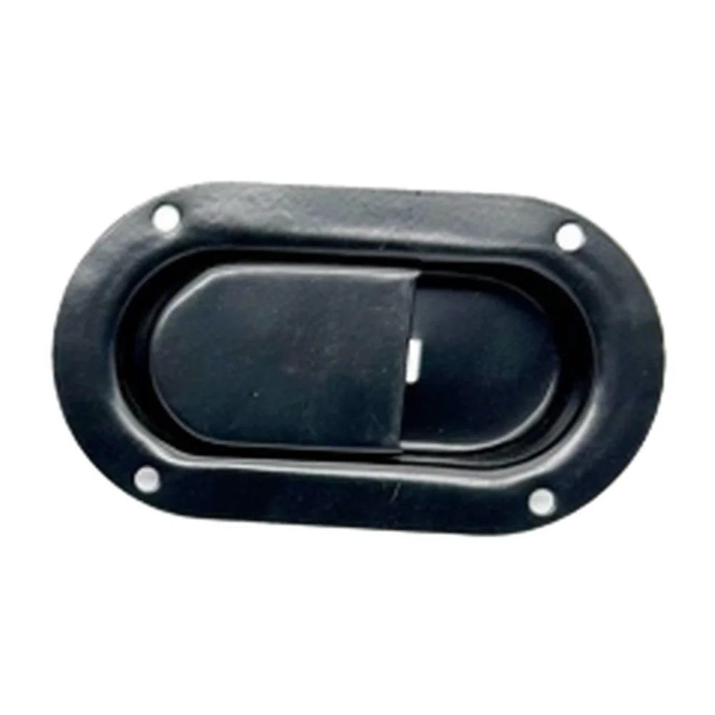 139x78mm Oval Door Lock Silver Without Keys For Generator Set Power Cabinet Industrial Equipment Security Control Panel Black