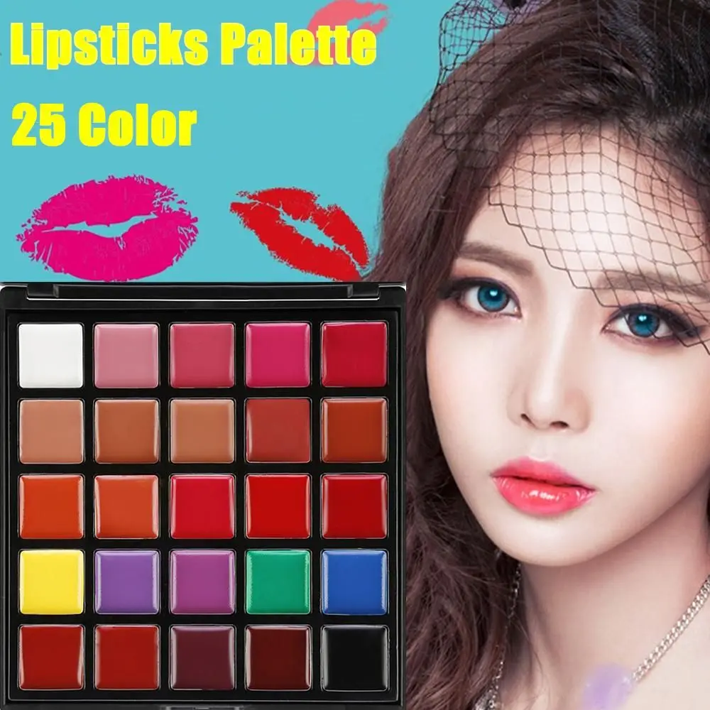 ชุด lipstik Tahan lama สีนู้ดไชน์กันน้ำ25สีเครื่องสำอางอุปกรณ์แต่งหน้าริมฝีปากลิปกลอสเนื้อด้าน