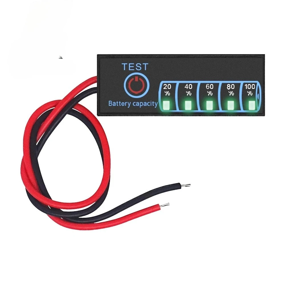 DC 5V-30V 2-8S Battery Level Indicator Ternary Lithium Battery Lithium Iron Phosphate Lead-Acid Battery Capacity Display Tester