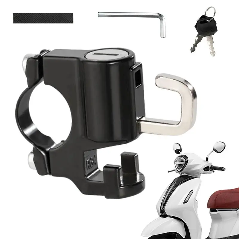 

Anti Theft Helmet Lock Anti Theft Hat Lock Heavy Duty Security Motorbike Accessories Scooter Handlebar For Vehicles Lightweight